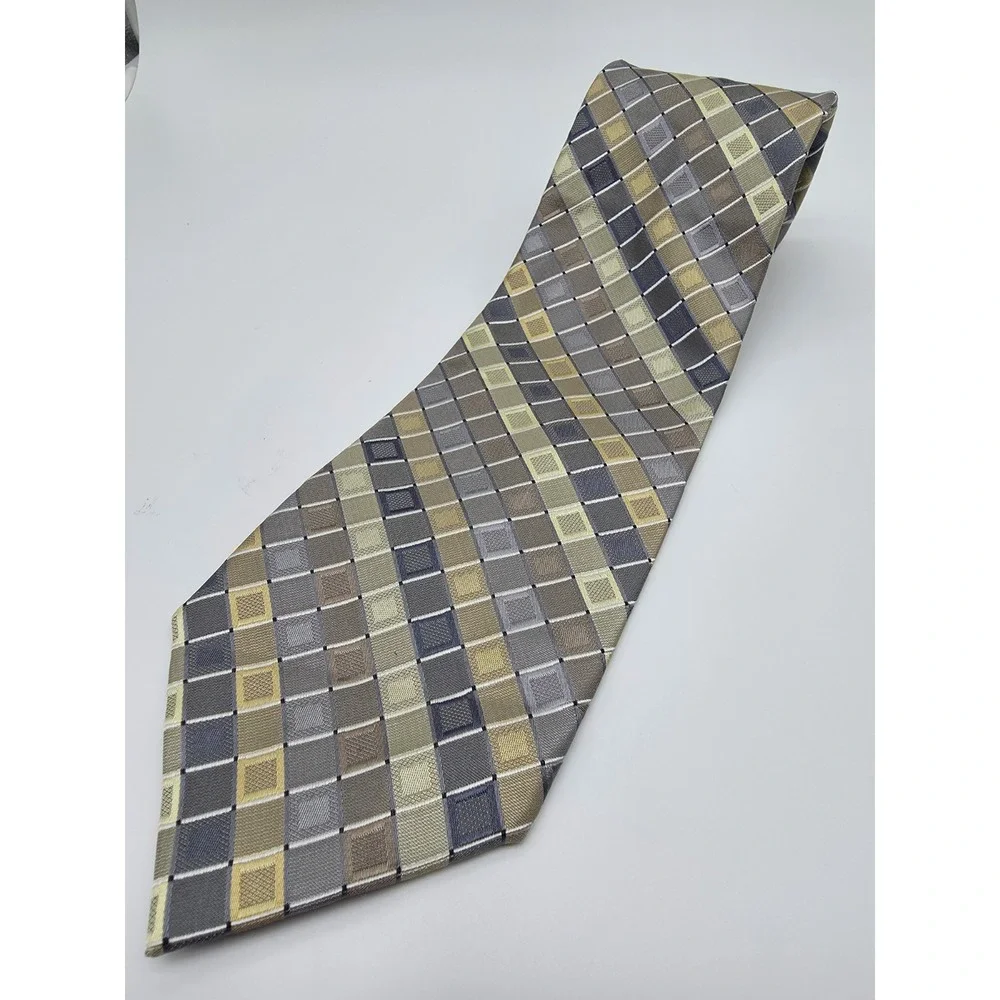 Calvin Klein Geometric Necktie Extra Long Tie 62